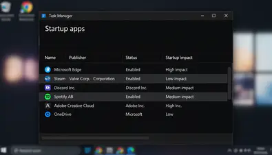 Task Manager üzerinden başlangıç programlarını yönetme adımı