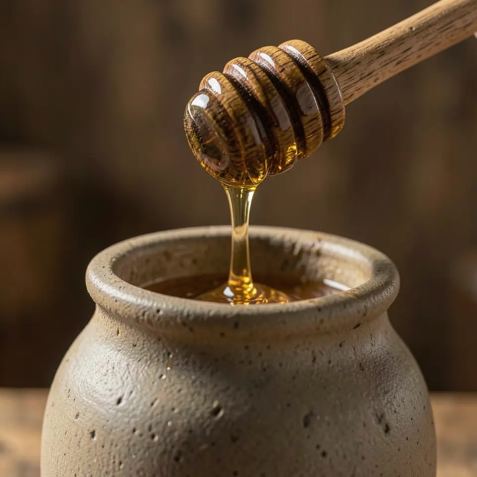 Raw honey possesses potent antibacterial properties that support natural bodily healing.