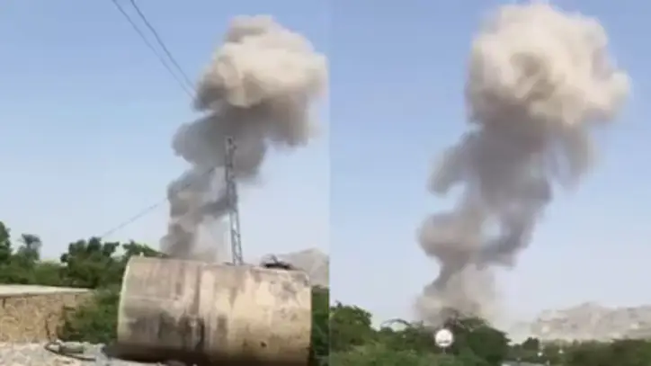 Videos of the incident being circulated on social media platforms showed a cloud of grey smoke rising from the alleged site of explosion. (X/ Video screengrabs)