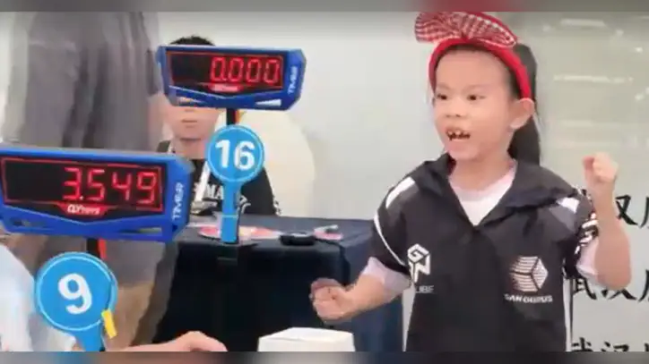 6-year-old Chinese girl reportedly sets Rubik's Cube world record, completing puzzle in just over 4 seconds