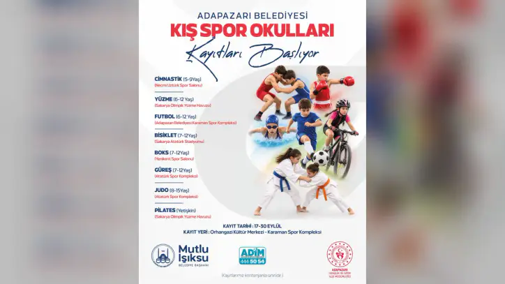 Adapazarı'nda Kış Spor Okulları'nda kayıtlar başlıyor