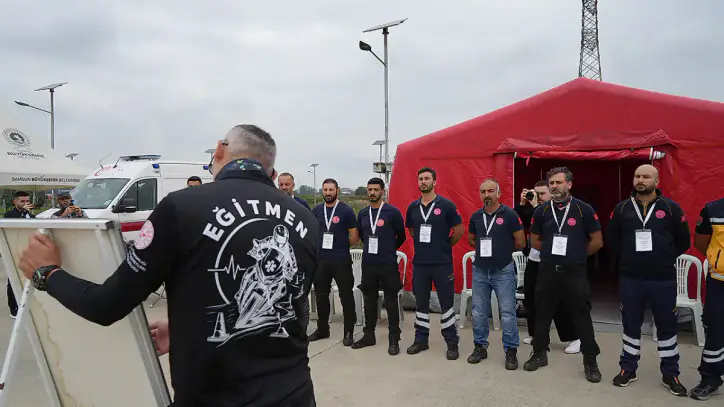 Konya dahil 6 ilden motosikletli sağlık ekipleri Samsun'da