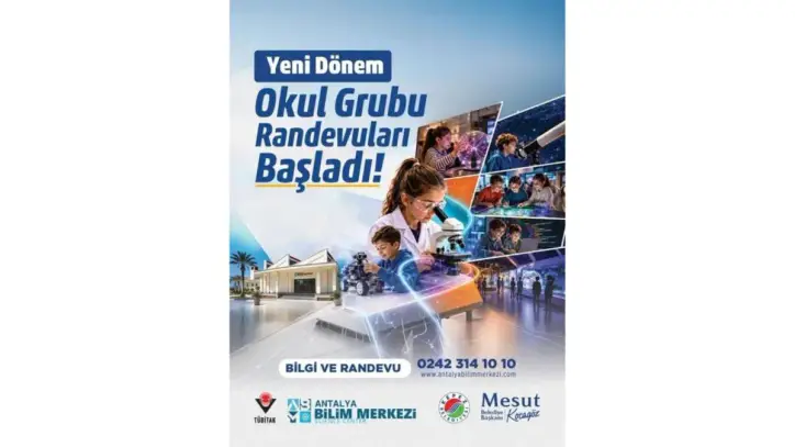 Antalya Bilim Merkezi’nde yeni dönem: Okul randevuları açıldı