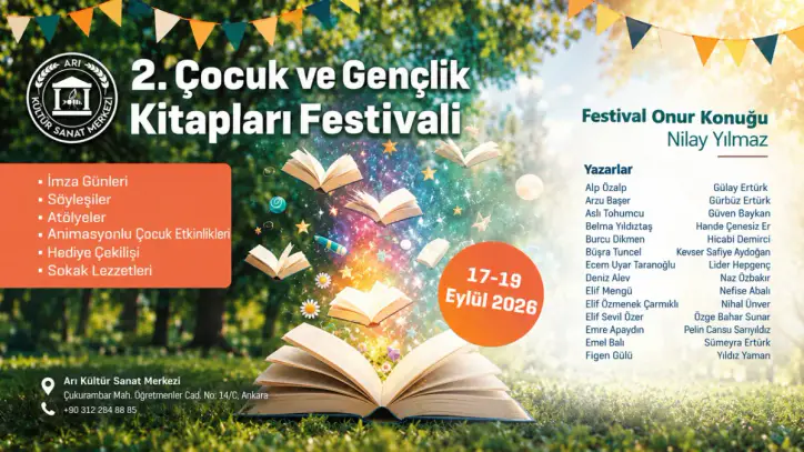Arı Kültür Sanat Merkezi’nde 2. Çocuk ve Gençlik Kitapları Festivali başlıyor