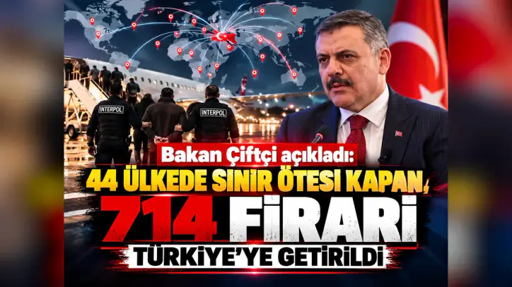 Bakan Çiftçi açıkladı: 714 firari Türkiye'ye getirildi - Manşet Haber