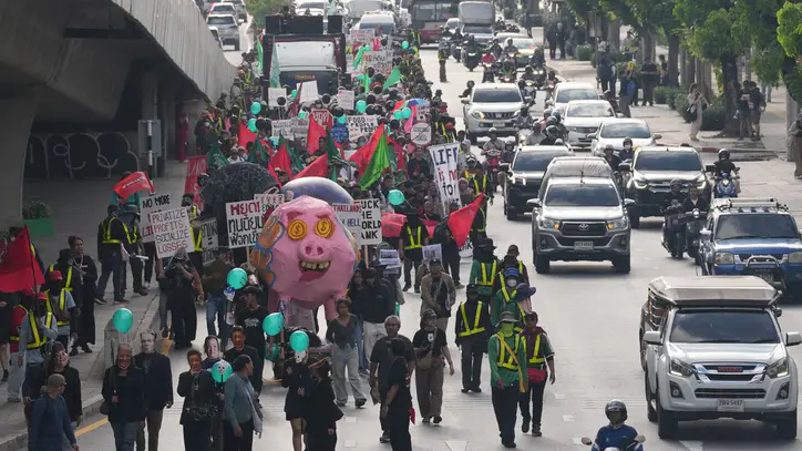 IMF-World Bank meetings draw modest protests in Bangkok over growing inequality