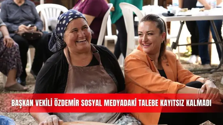 Başkan Vekili Özdemir sosyal medyadaki talebe kayıtsız kalmadı