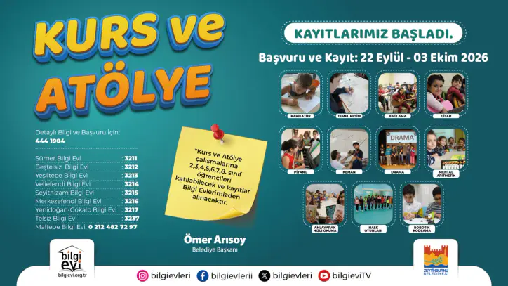 Bilgi Evlerinde Kurs Ve Atölye Kayıtları Başladı! - Zeytinburnu Belediyesi