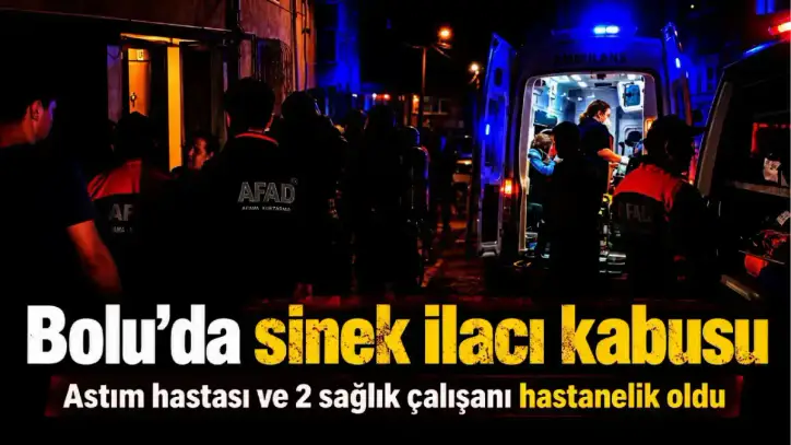 Bolu'da sinek ilacı kabusu: Astım hastası ve iki sağlık çalışanı hastaneye kaldırıldı