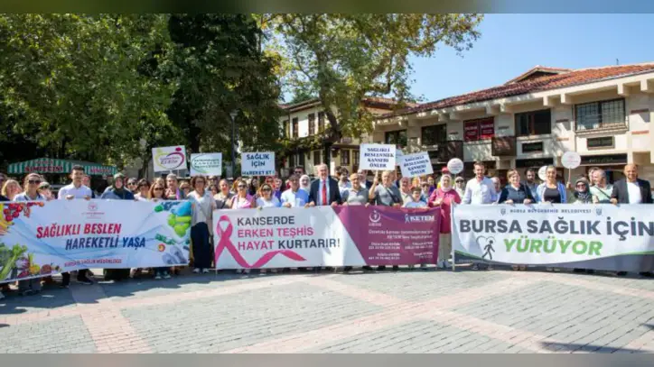 Bursa sağlık için yürüdü