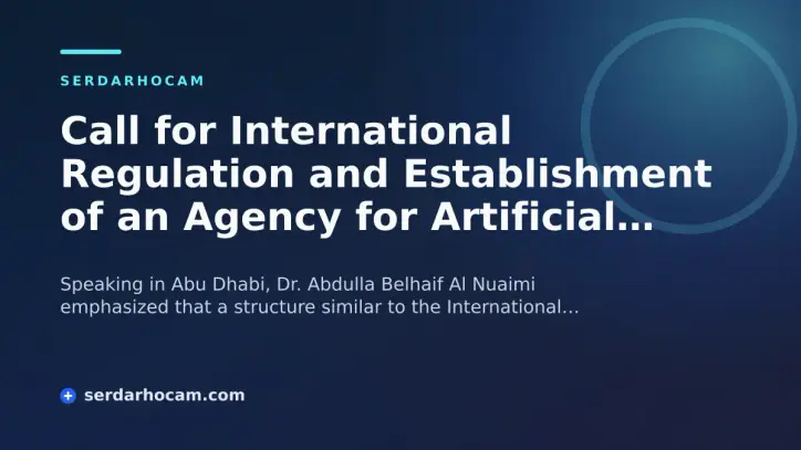 Call for International Regulation and Establishment of an Agency for Artificial Intelligence