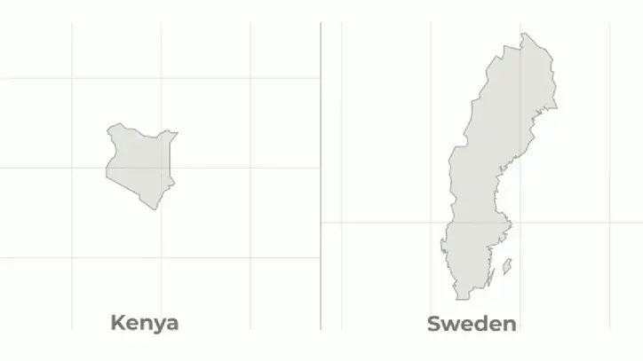 Can you guess the real size of each country on the new world map?