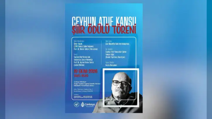 Ceyhun Atuf Kansu Şiir Ödülü töreni 19 Ekim’de: Şair Muzaffer Kale, ödülünü törenle alacak