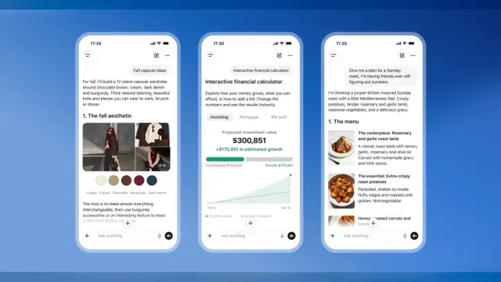 ChatGPT’s ‘Intelligent UI’ update fills its responses with pictures, charts, and buttons
