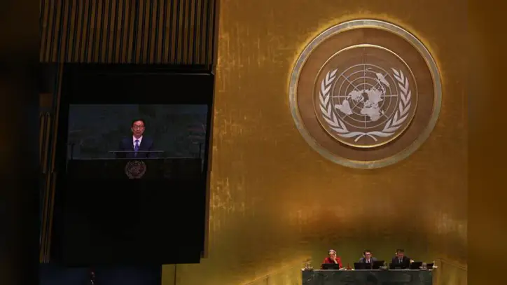 China, as usual, uses UN speech to promote global development as solution to world's challenges