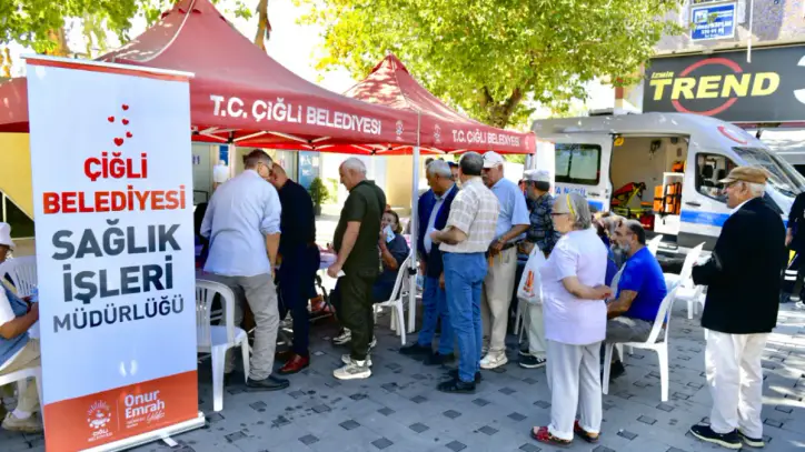 Çiğli’de Kasaplar Meydanı’nda ücretsiz sağlık taraması: 300 vatandaşa sağlık kartı