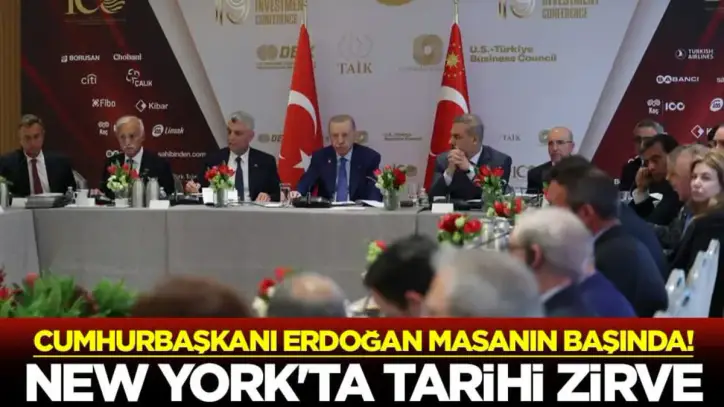 Cumhurbaşkanı Erdoğan masanın başında! New York'ta ekonomi zirvesi