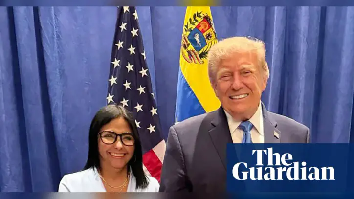 Delcy Rodríguez poses with Trump in New York as Maduro languishes in jail nearby