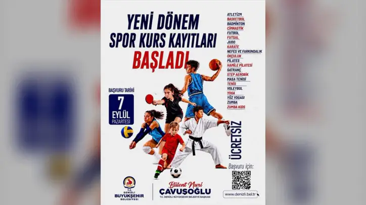 Denizli Büyükşehir’den 7’den 70’e ücretsiz spor imkanı