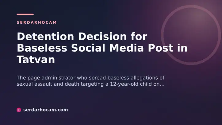 Detention Decision for Baseless Social Media Post in Tatvan