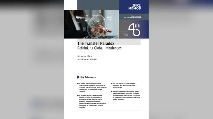 The Transfer Paradox Rethinking Global Imbalances Sebastien Jean Jean Pierre Landau Ifri