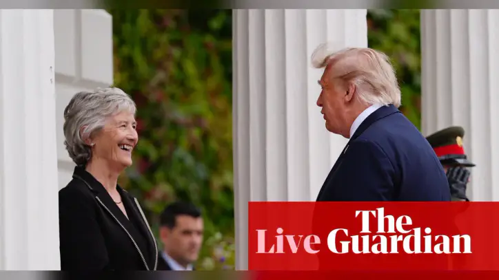 Donald Trump meets Irish president in Dublin as he begins two-day visit – live