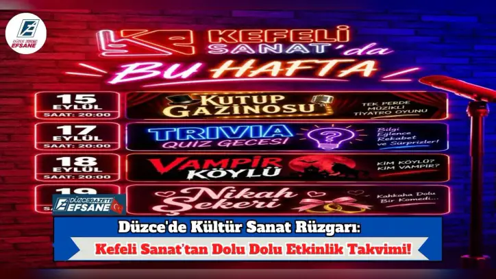 Düzce'de Kültür Sanat Rüzgarı: Kefeli Sanat’tan Dolu Dolu Etkinlik Takvimi! | Düzce Gazete Efsane