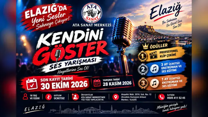 Elazığ’da Yeni Sesler Kendini Göster Yarışmasında Buluşuyor