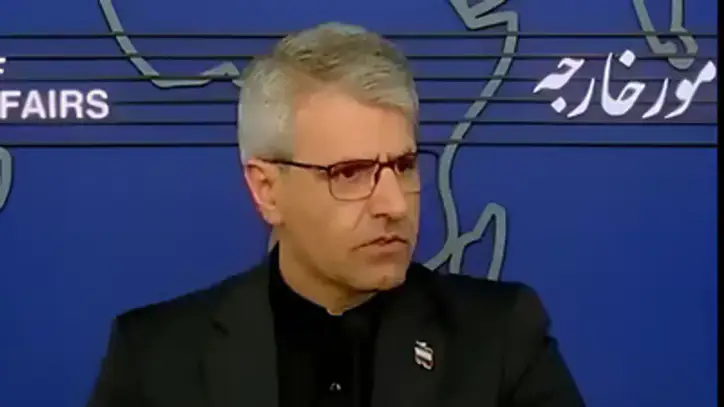 “This is merely a reminder of an experience that the world has witnessed for itself over the past seven months,” Baghaei said at a press conference. (X/ @IRIMFA_SPOX)