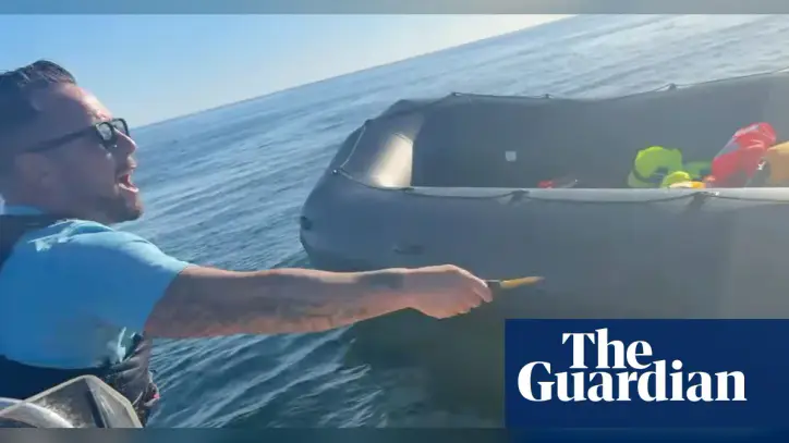 Far-right activist Daniel Thomas slashes dinghy in Channel with blade while rescue worker onboard