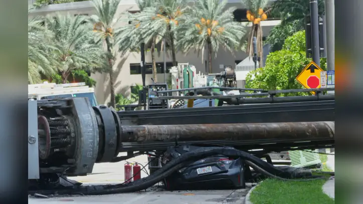 Four people hospitalized after crane collapses in Miami, officials say