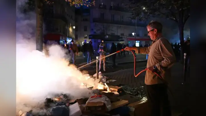 Macron condemns those who 'sought to bring down the Republic' after rioting mars nationwide protests