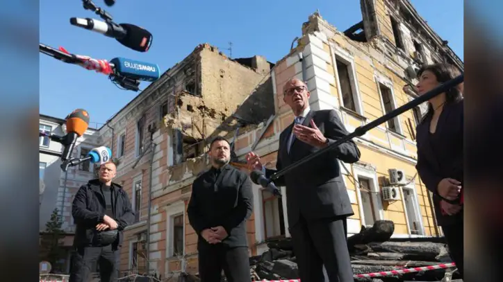 Germany's Merz announces new aid for Ukraine in Kyiv as Russia steps up attacks