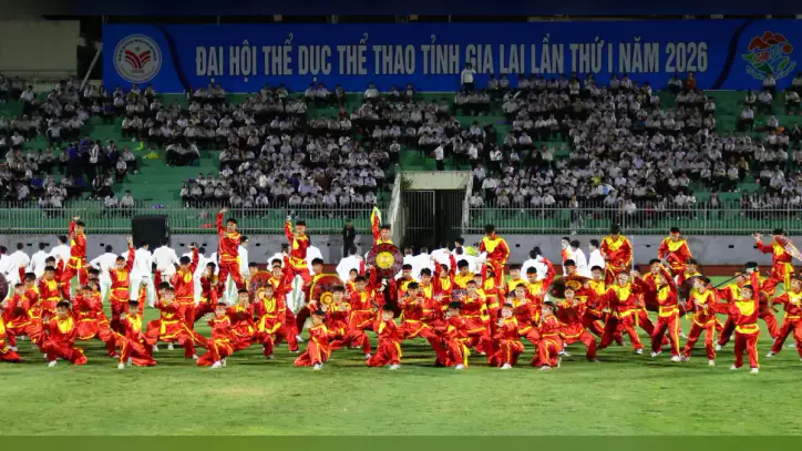 Gia Lai'nin ilk Spor Festivaline 4.000'den fazla kişi katıldı.