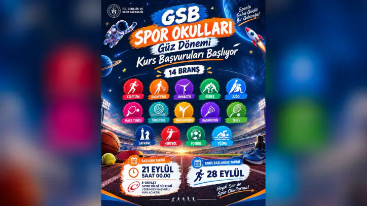 GSB spor okullarında başvurular başlıyor
