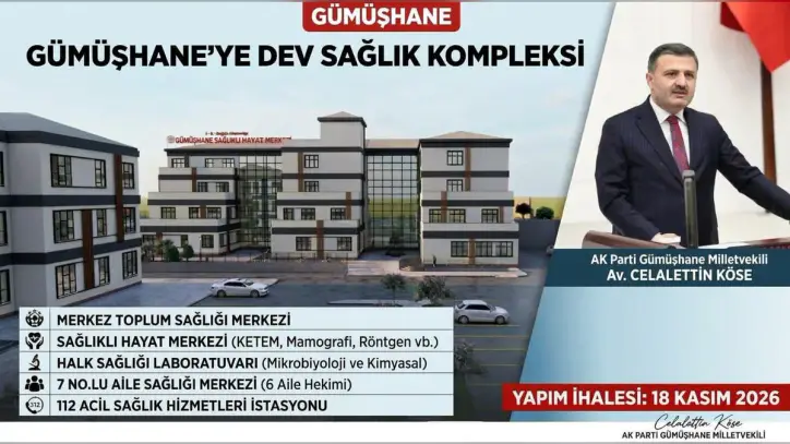 Gümüşhane’ye Yeni Sağlık Kompleksi: İhale Tarihi Belli Oldu