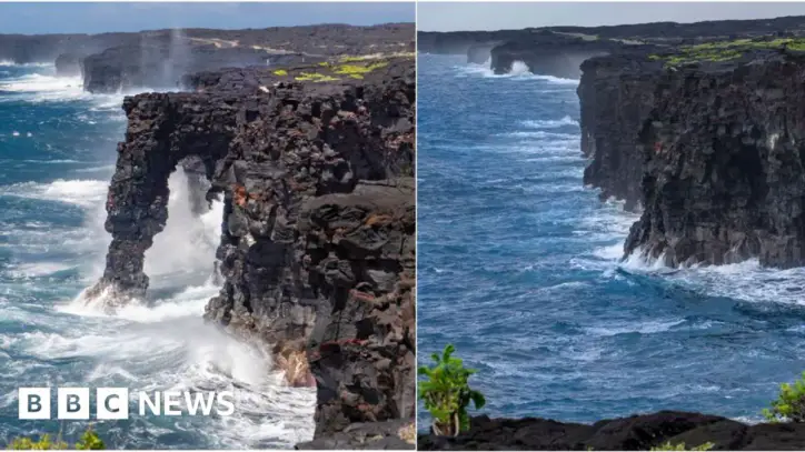 Hawaii's iconic 500-year-old Hōlei Sea Arch has collapsed into the sea