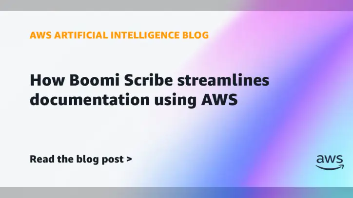How Boomi Scribe streamlines documentation using AWS | Amazon Web Services