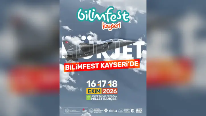 Hürjet ve Türk Yıldızları, 8’inci Bilimfest Kayseri'de, gökyüzü tutkunlarıyla buluşacak