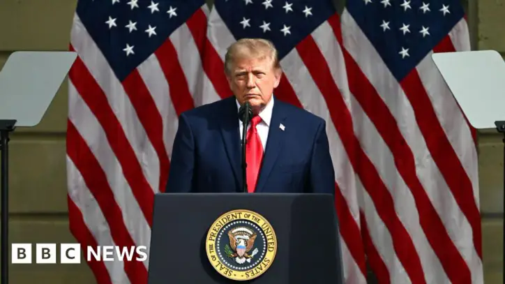 In 9/11 remarks, Trump links war with Iran