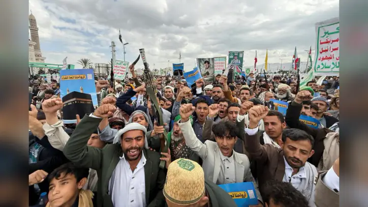 Iran-backed Houthi rebels warn against joining Saudi Arabia in Yemen's growing civil war