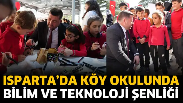Isparta’da köy okulunda bilim ve teknoloji şenliği