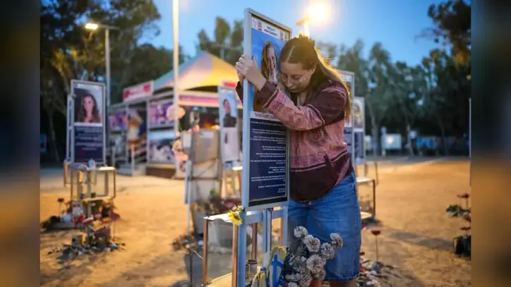 Israelis mourn Oct. 7 attack as Palestinians in Gaza languish in ruins of the war it sparked