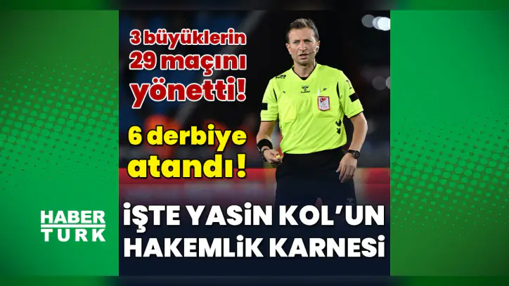 İşte Yasin Kol'un Beşiktaş, Fenerbahçe, Galatasaray ve derbi karnesi!
