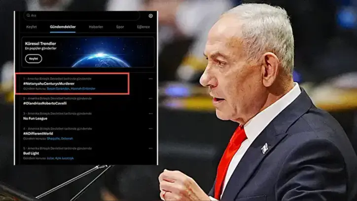 Katil Netanyahu BM'de konuştu! Tepkiler sosyal medyada dünya gündemine yerleşti