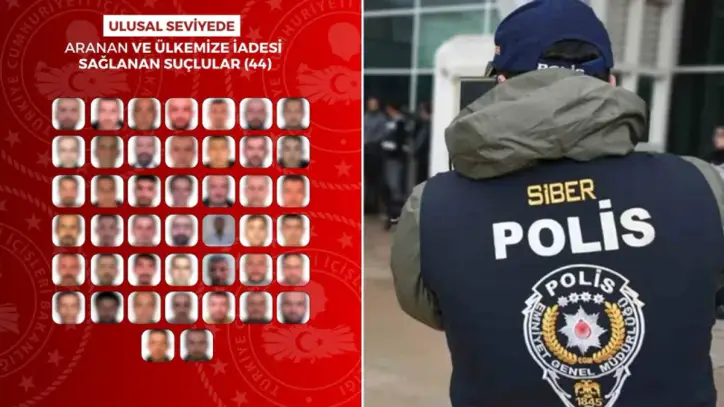 Kırmızı bültenle aranan 16 suçlu dahil 60 kişi Türkiye’ye getirildi