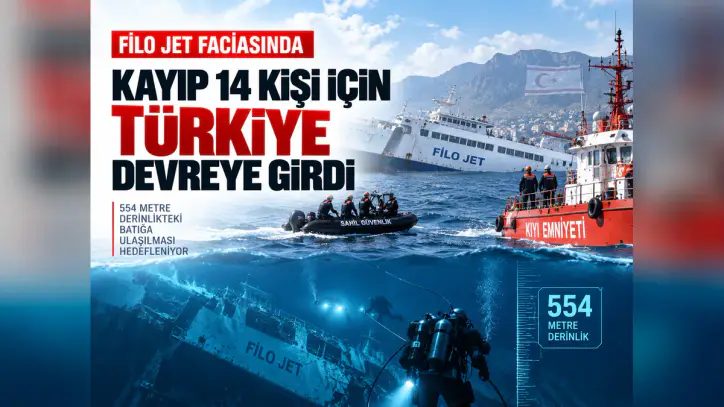 KKTC'de batan gemide 14 kişi kayıp: Arama sürüyor - Manşet Haber
