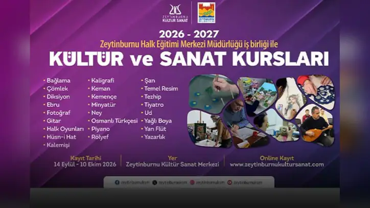 Kültür ve Sanat Kursları Kayıtları Başlıyor - Zeytinburnu Belediyesi