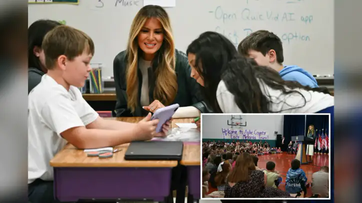 Melania Trump tells elementary school kids not to fear AI — while unveiling ‘surprise’ investment