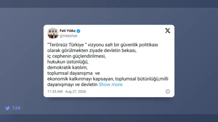 MHP'li Feti Yıldız'dan "Terörsüz Türkiye" mesajı: Hiç kimseyi dışarıda bırakmayalım!